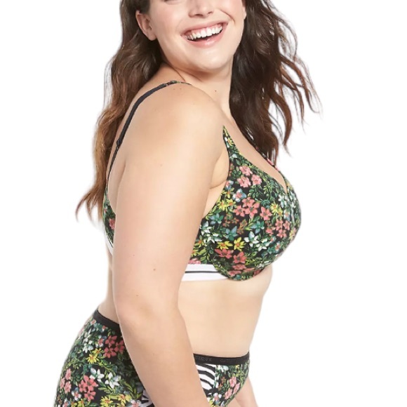 Cacique Lightly Lined Full Coverage Bra Size 48D Tropical Print - Picture 3 of 12